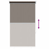 Tenda a Rullo Esterno Blocco UV 90% Marrone 80 x 230 cm HDPE