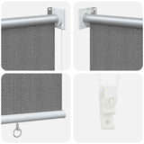 Tenda a Rullo Esterno Blocco UV 90% Grigio Chiaro 80 x 140 cm