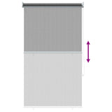 Tenda a Rullo Esterno Blocco UV 90% Grigio Chiaro 80 x 140 cm