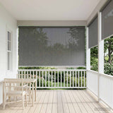 Tenda a Rullo Esterno Blocco UV 90% Grigio Chiaro 160 x 140 cm