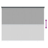 Tenda a Rullo Esterno Blocco UV 90% Grigio Chiaro 220 x 140 cm