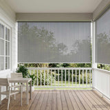 Tenda a Rullo Esterno Blocco UV 90% Grigio Chiaro 350 x 140 cm