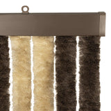 Tenda per insetti in chenille Marrone Scuro e Beige 56 x 200 cm