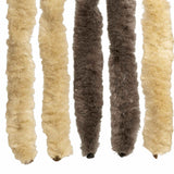 Tenda per insetti in chenille Marrone Scuro e Beige 56 x 200 cm
