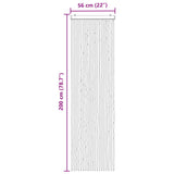 Tenda per insetti in chenille Marrone Scuro e Beige 56 x 200 cm