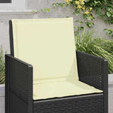 Cuscini per Seduta e Schienale 2 pcs Crema 47 x 45 x 2 cm