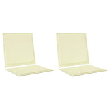 Cuscini per Seduta e Schienale 2 pcs Crema 47 x 45 x 2 cm