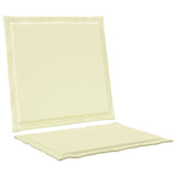 Cuscini per Seduta e Schienale 2 pcs Crema 47 x 45 x 2 cm