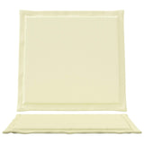 Cuscini per Seduta e Schienale 2 pcs Crema 47 x 45 x 2 cm