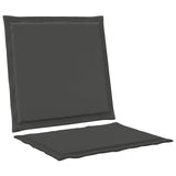 Cuscini per Seduta e Schienale 4 pcs Antracite 47 x 45 x 2 cm