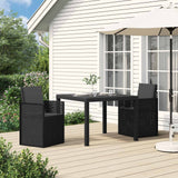 Sedie da pranzo da giardino 2 pcs Antracite PP