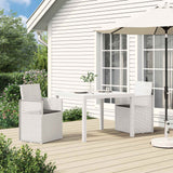 Sedie da pranzo da giardino 2 pcs Bianco e Antracite PP