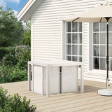 Sedie da pranzo da giardino 2 pcs Bianco e Antracite PP