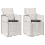Sedie da pranzo da giardino 2 pcs Bianco e Antracite PP