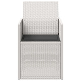 Sedie da pranzo da giardino 2 pcs Bianco e Antracite PP