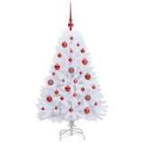Albero di Natale Artificiale con Rami Pieghevoli Bianco 120 cm