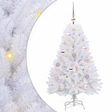 Albero di Natale Artificiale con Rami Pieghevoli Bianco 120 cm