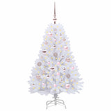 Albero di Natale Artificiale con Rami Pieghevoli Bianco 120 cm