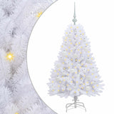 Albero di Natale Artificiale con Rami Pieghevoli Bianco 120 cm