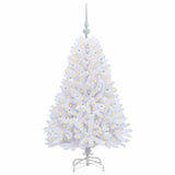 Albero di Natale Artificiale con Rami Pieghevoli Bianco 120 cm