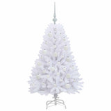 Albero di Natale Artificiale con Rami Pieghevoli Bianco 120 cm