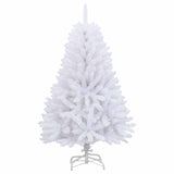 Albero di Natale Artificiale con Rami Pieghevoli Bianco 120 cm