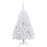 Albero di Natale Artificiale con Rami Pieghevoli Bianco 120 cm