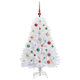 Albero di Natale Artificiale con Rami Pieghevoli Bianco 120 cm