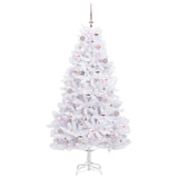 Albero di Natale Artificiale con Rami Pieghevoli Bianco 180 cm