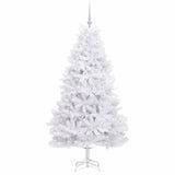 Albero di Natale Artificiale con Rami Pieghevoli Bianco 180 cm
