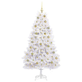 Albero di Natale Artificiale con Rami Pieghevoli Bianco 180 cm