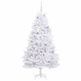 Albero di Natale Artificiale con Rami Pieghevoli Bianco 180 cm