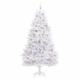 Albero di Natale Artificiale con Rami Pieghevoli Bianco 240 cm