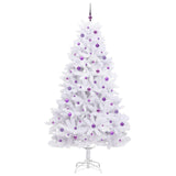 Albero di Natale Artificiale con Rami Pieghevoli Bianco 240 cm