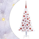 Albero di Natale artificiale Bianco 120 cm PVC e Acciaio