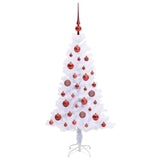 Albero di Natale artificiale Bianco 120 cm PVC e Acciaio