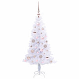 Albero di Natale artificiale Bianco 120 cm PVC e Acciaio