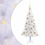 Albero di Natale artificiale Bianco 120 cm PVC e Acciaio