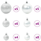 Albero di Natale artificiale Bianco 120 cm PVC e Acciaio