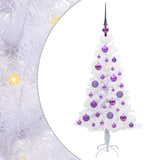 Albero di Natale artificiale Bianco 120 cm PVC e Acciaio