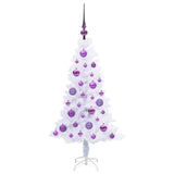 Albero di Natale artificiale Bianco 120 cm PVC e Acciaio