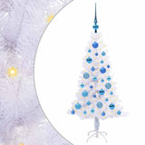 Albero di Natale artificiale Bianco 120 cm PVC e Acciaio