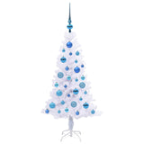 Albero di Natale artificiale Bianco 120 cm PVC e Acciaio