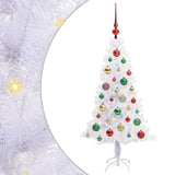 Albero di Natale artificiale Bianco 120 cm PVC e Acciaio