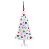 Albero di Natale artificiale Bianco 120 cm PVC e Acciaio