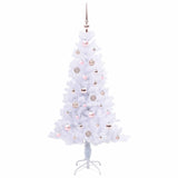 Albero di Natale artificiale Bianco 150 cm PVC e Acciaio