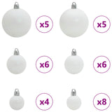 Albero di Natale artificiale Bianco 150 cm PVC e Acciaio