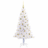 Albero di Natale artificiale Bianco 150 cm PVC e Acciaio