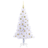 Albero di Natale artificiale Bianco 150 cm PVC e Acciaio