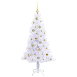 Albero di Natale artificiale Bianco 150 cm PVC e Acciaio